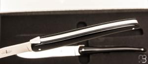  Coffret de 2 couteaux de table Laguiole par J. -M. Wilmotte - Noir brillant