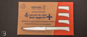Coffret 4 couteaux de table Bon Appétit + blanc