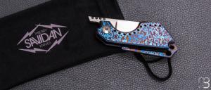 Couteau coupe-cigare  " Monster " par Thierry Savidan - Timascus et RWL34