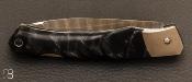 Couteau " 1820 Berthier " par Charles Bennica - Loupe de peuplier et Damasteel