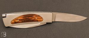 Couteau de poche 2 lames par Emile Bach van Ben - Ivoire de mammouth