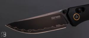  Couteau " 255L-MB3 " Medal laminated 140Cr de SRM -  Black Micarta et 140Cr.