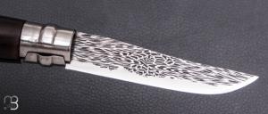  Couteau " OPI N°09 " custom par Anthony Brochier - Damas  Sandwich mosaïque et noyer