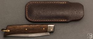    Couteau " Alpin " pliant par Tanguy Coillot - Chêne et lame en XC100