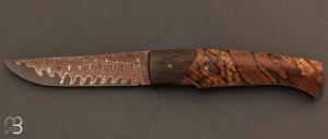 Couteau " Archimde "  secret par Franois Chapuis - Htre chauff stabilis
