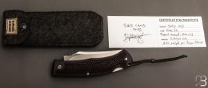  Couteau " BAD ASS " custom lock-back par Raphaël Durand - G10 gravé et RWL34