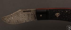  Couteau  "  Bad Guy " custom par Franck Souville - G10 et damas