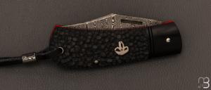  Couteau  "  Bad Guy " custom par Franck Souville - G10 et damas