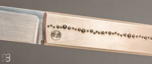    Couteau " Balls Lined Folder " par Petr Hofman - Titane et lame en RWL34
