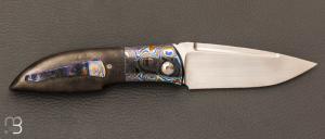  Couteau " Big Up " custom par Rémi Lavialle - RWL-34 et fibre de carbone / Timascus