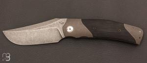 Couteau " Bolsterlock  " custom Micarta et Elmax par Guy Poggetti