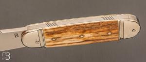 Couteau " Bouledogue  " par Romain Alvarez - Ivoire de mammouth et  14c28