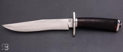     Couteau "Bowie" de Nicolas Mestrallet - Atelier du couteau Vaunaveys - Bois de fer et 80CrV2
