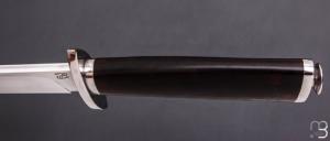     Couteau "Bowie" de Nicolas Mestrallet - Atelier du couteau Vaunaveys - Bois de fer et 80CrV2