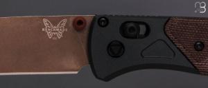 Couteau "Bugout® Taiga Green " par BENCHMADE - 535FE_2602 - Aluminium et Micarta