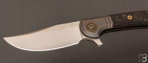   Couteau " Bullet  " pliant de Gudy van Poppel - Fibre de carbone et Böhler N690