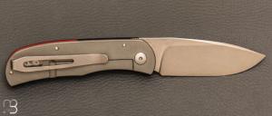   Couteau " Citizen full custom" par Sacha Thiel - G10 noir texturé et RWL34