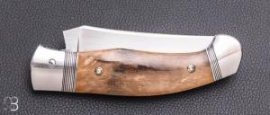   Couteau " Corniaud " custom de Jérôme Bellon - Ivoire de Mammouth