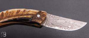   Couteau  "  Curni lame damas " par Alexandre Musso
