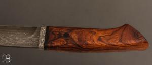 Couteau Droit par Jean Paul Sire - Bois de fer et Damas multi-barreaux