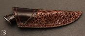 Couteau " Drop " droit par Charlie Bennica - Bois de fer de l'Arizona et lame RWL-34