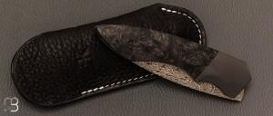    Couteau  "  Duc9  " custom par Nicolas Kowal - Fibre de carbone et la en Damasteel® Aegir