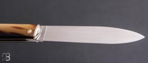   Couteau "Effilé"  par Adrien Vautrin - Corne blonde et 14c28n