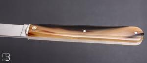   Couteau "Effilé"  par Adrien Vautrin - Corne blonde et 14c28n