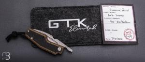  Couteau " Elementak " de GTKnives - Thomas Gony - G10 Black / Tan / Khaki et RWL34 stonewash