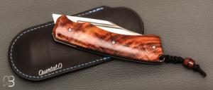 Couteau " Fallout " de collection par Olivier Ouertal - Loupe de palissandre