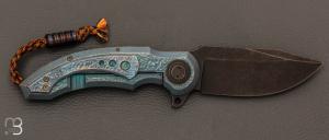  Couteau " Ferox Prototype "pliant de Gudy van Poppel - Titane et Böhler N690