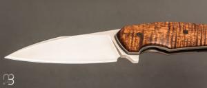  Couteau " Flipper custom  " pliant par David Lespect - Koa et lame RWL34