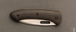  Couteau " Fox " liner-lock custom par Emmanuel Lebrun - Fibre de carbone et RWL34 