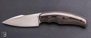    Couteau " Front Flipper custom " pliant par David Lespect - Fibre de carbone et lame RWL34