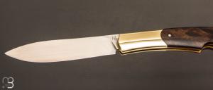    Couteau " Genèse  " custom par Frédéric Collin - Noyer et lame en RWL34