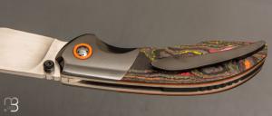   Couteau  "  Ghost " custom de Stéphane Sagric - Fatcarbon / Zirconium et RWL34