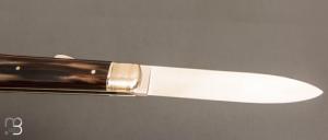 Couteau " Gros cul " par Adrien Vautrin - Corne blonde et 14c28N