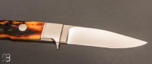  Couteau " Hunter " fixe par Ricardo Velarde - Os cerfé