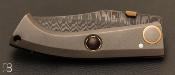 Couteau Integral custom par Torpen Knives - Jérôme Hovaere - Titane et Damasteel