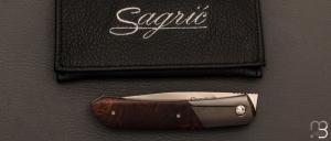  Couteau  "  Intermezzo " custom de Stéphane Sagric - Bois de fer et Zirconium