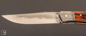 Couteau " Ipanema " custom par David Breniere - Jigged bone et lame U10A