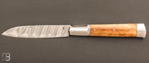    Couteau " Interprétation Issoire" par Erwann Aubriet - Ivoire de mammouth et damas