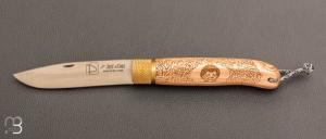   Couteau de poche José Da Cruz " Décalé collection " en bois de hêtre - Modèle "Niglo"