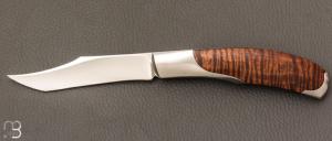  Couteau  "  KaLevEs " palanquille artisanal de Jean-Baptiste Leveque - Koa et RWL-34