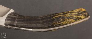  Couteau " Khukri " fixe par Petr Hofman - Frêne stabilisé et lame en D2