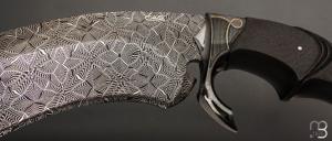    Couteau " Kukri - Mosaic Damascus " custom de Claudio Sobral & Ariel Sobral - CAS Knives
