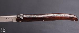  Couteau  " Laguiole 13 cm " fait main par Jérôme Latreille - Ironwood et 14c28N