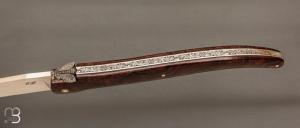    Couteau  "  Laguiole 18 cm " fait main par Jérôme Latreille - Ironwood et 14c28N