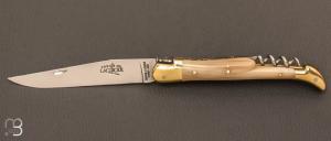 Couteau Laguiole 3 pices pointe de corne 12 cm par la Forge de Laguiole