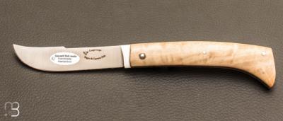 Couteau Laguiole en Aubrac modèle "Coupe-Coupe” fourche de peuplier